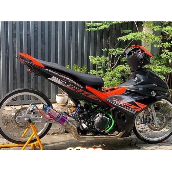 Tem trùm Exciter 150 yamaha  đen cam - Độ dán team trùm decal xe máy - Team trùm ex decal rẻ đẹp và chất  đen cam