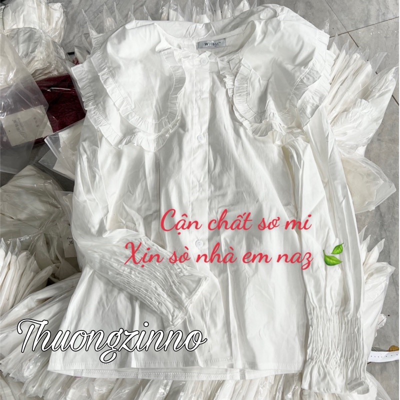 [ẢNH THẬT/VIDEO]ÁO SƠ MI BÈO ĐÔI VẢI MỀM ĐẸP PHỐI TAY TÚM