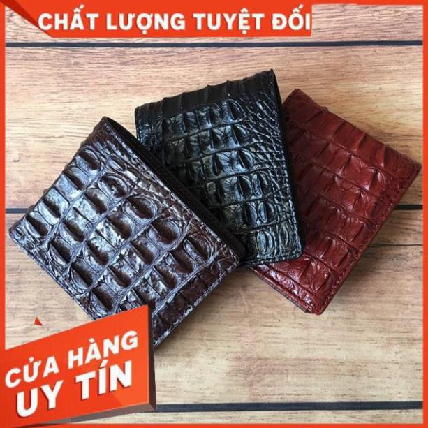 [ Da Cao Cấp 100% ] Bóp Ví Nam Da Cá Sấu Lưng STM02