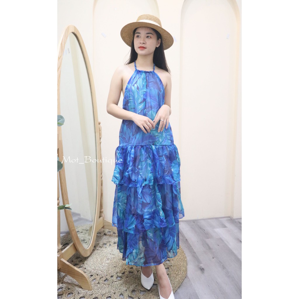 Đầm maxi 🌺Freeship🌺 Đầm maxi  3 tầng, chất liệu voan mềm phù hợp đi biển , dự tiệc | BigBuy360 - bigbuy360.vn