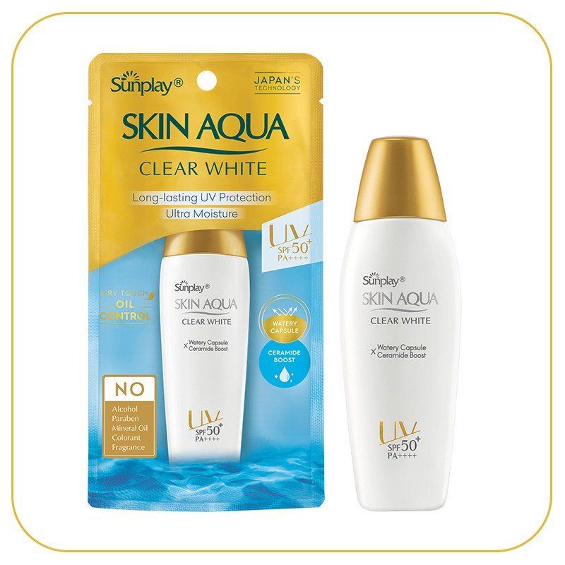 Sữa chống nắng Skin Aqua dưỡng da trắng mịn cấp ẩm kềm dầu 25g