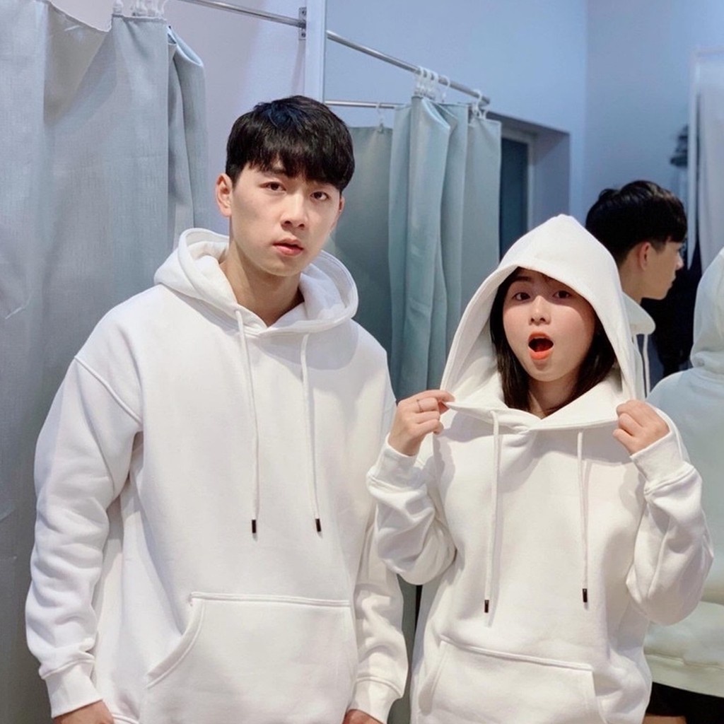 Áo hoodie dài tay có mũ nỉ trơn unisex nam nữ có 2 túi trước nhiều màu mặc mùa đông ấm ấp