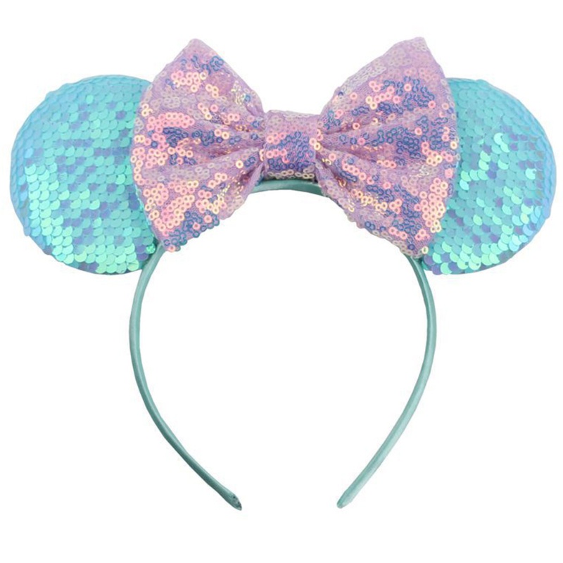 Flgo Băng Đô Tai Chuột Đính Kim Sa Lấp Lánh