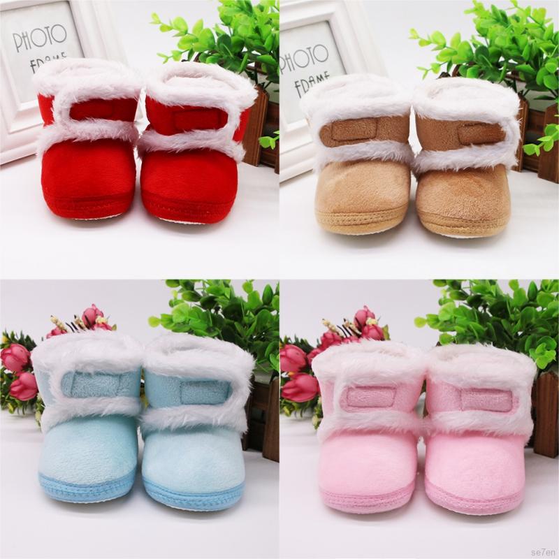 Giày Bốt Cotton Đế Mềm Chống Trượt Cho Bé Gái 0-18 Tháng Tuổi