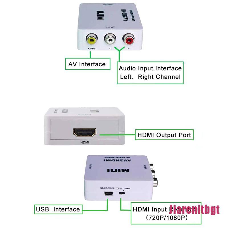 Bộ Chuyển Đổi Tín Hiệu Av Sang Hdmi Av 2 Hdmi 1080p