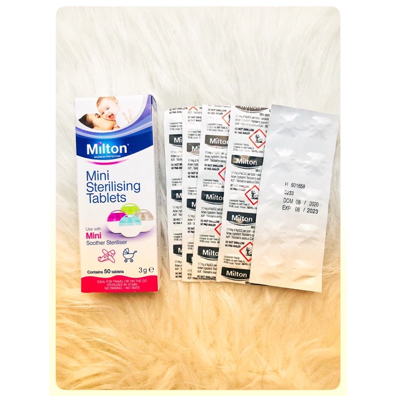 Viên tiệt trùng milton 50v/ hộp date mới nhất
