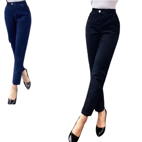 Quần jean nữ bigsize lưng thun, quần bò cạp chun co giãn chiều 4 chiều Đẹp bb