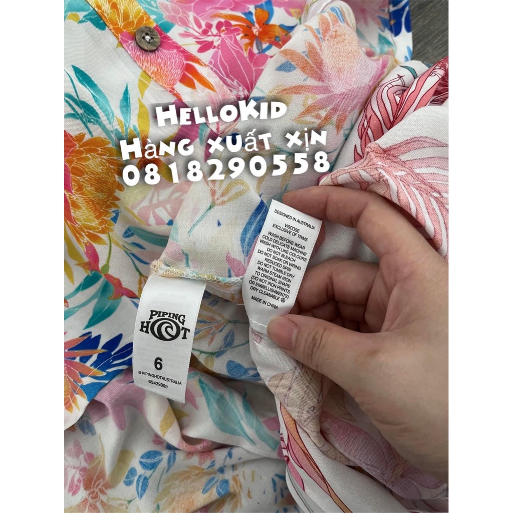 V192 - Váy lanh hoa hotpipinng bé gái