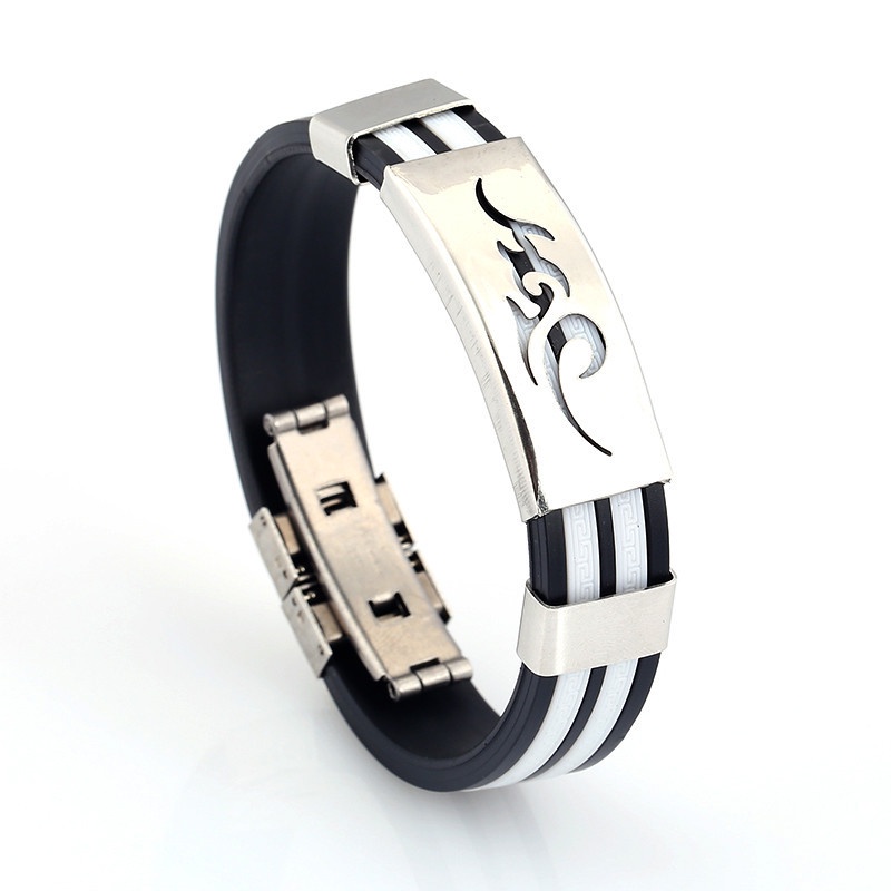 Vòng tay nam nữ,unisex thời trang cá tính thể thao, silicone nhiều màu sắc có họa tiết theo phong cách hottrend (VT-06)