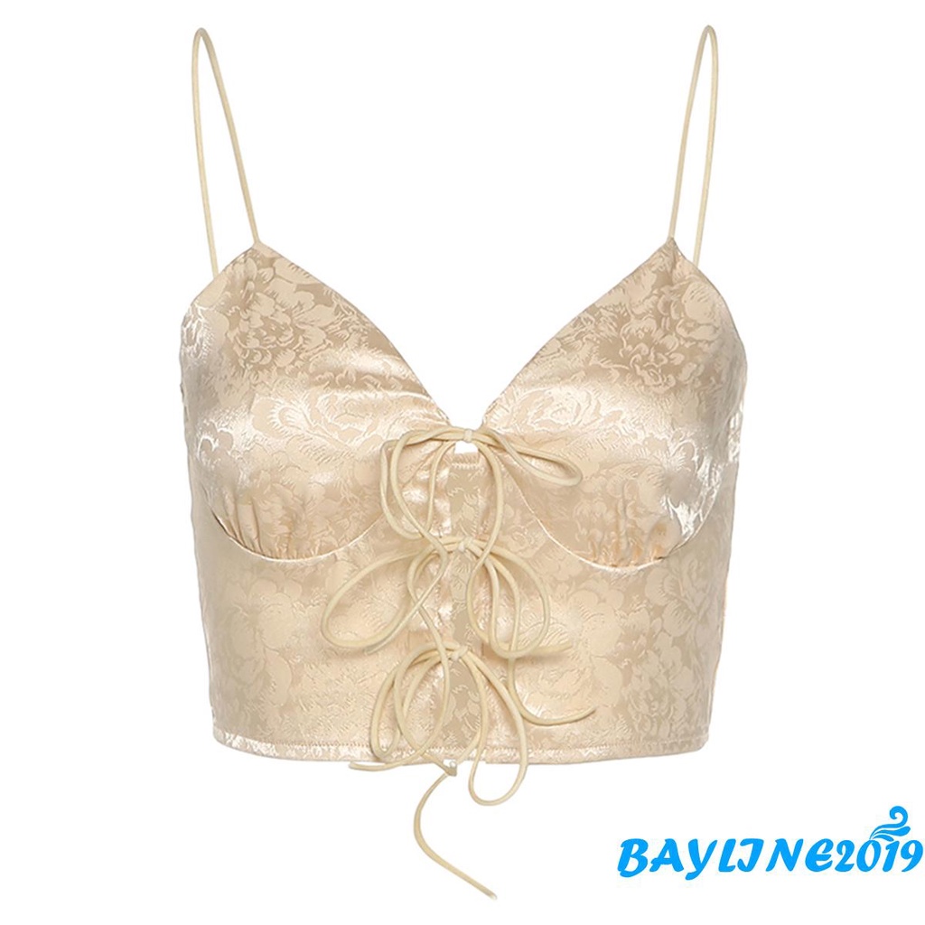 Áo lửng hai dây họa tiết hoa quyến rũ cho nữ