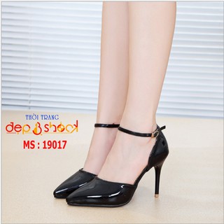 Sandal cao gót bit mũi gót nhọn 7 phân có big size MS19017