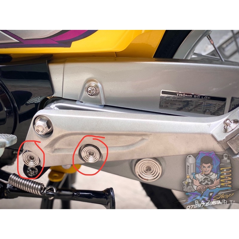 Khâu gắn gác chân Wave/Dream/Future1 INOX304