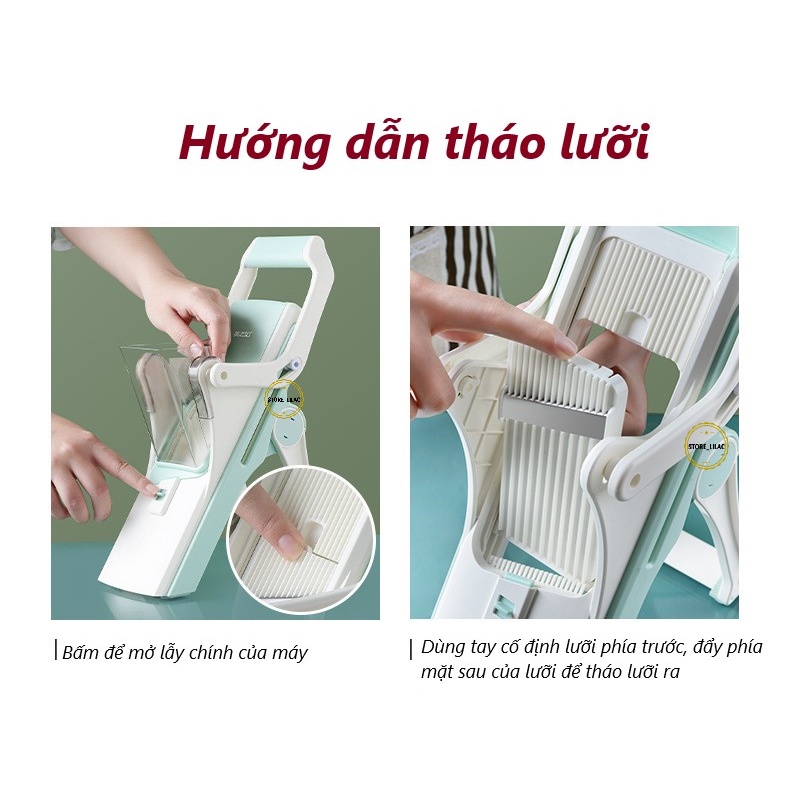 [5 LƯỠI CẮT]Dụng cụ bào sợi rau củCẮT LÁT THỊTnạo rau củ đa năng 5in dụng cụ cắt lát mẫu mới bảo vệ đôi tay của bạn