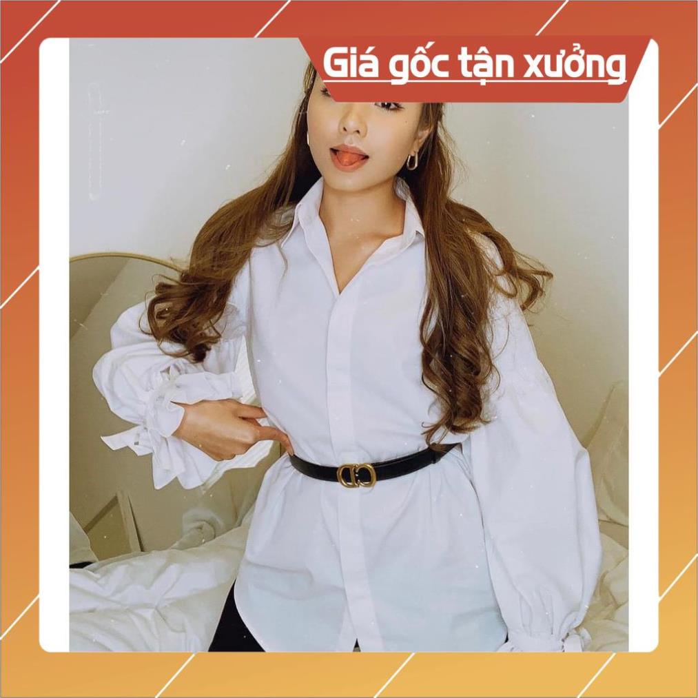 [Hàng Chất Lượng] Áo Sơ Mi Phồng Nửa Tay - Thắt Nơ (TRẮNG) | BigBuy360 - bigbuy360.vn