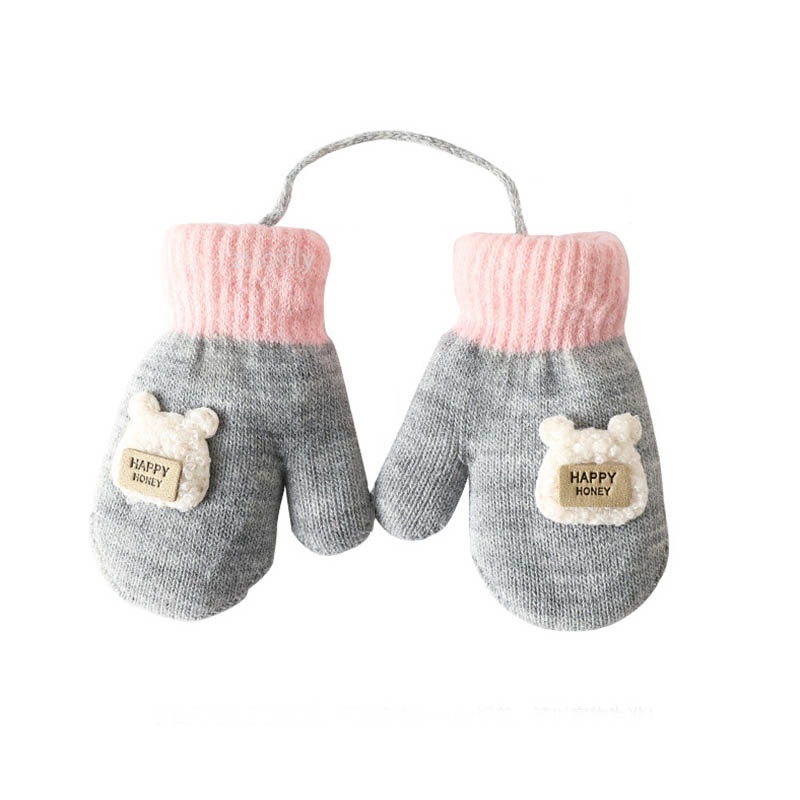 Găng Tay Len Mềm Mại Hình Động Vật Đáng Yêu Cho Bé
