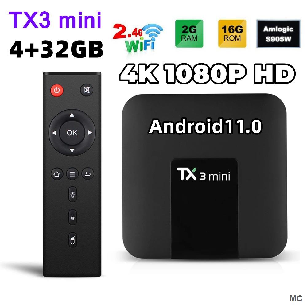 Tv Box TANIX TX3 mini Android 11.0 Amlogic S905W wifi 4K H.265 pk TX6 4G+32G 2G+16G 1G+8G chất lượng cao 