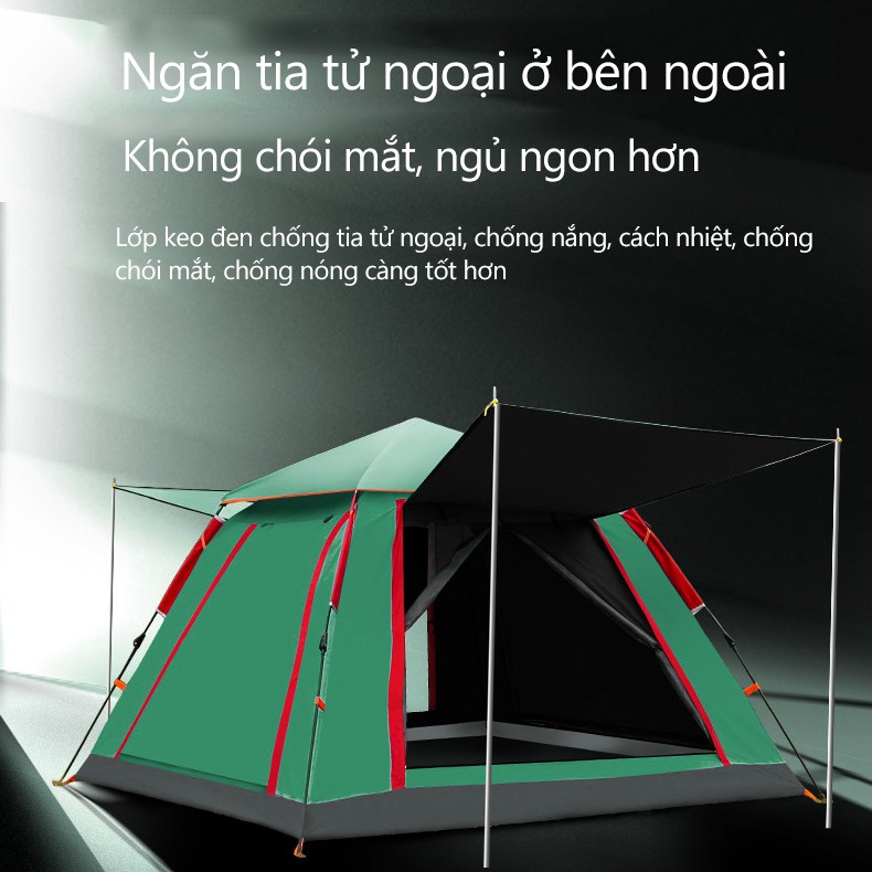 FU37BL/FU37GR Lều dã ngoại tự động 3-4 người hai lớp vải độ bền cao chống nắng mưa superbank908 | BigBuy360 - bigbuy360.vn