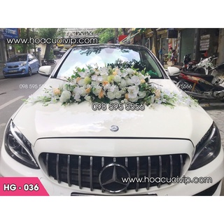 Hoa lụa hg036 - xe cưới trọn bộ , tặng 8 nơ