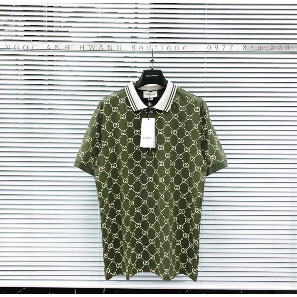 Áo thun polo GUCCI cổ bẻ Unisex tay lỡ phom rộng , Áo phông Oversize nam nữ 🥇