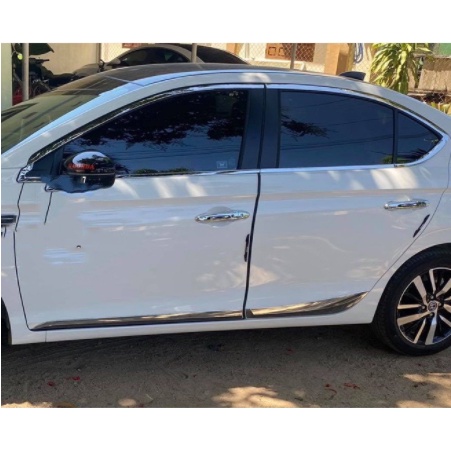 Ốp nẹp sườn, nẹp hông xe Honda City 2021 - Nhựa ABS mạ crom- Hàng cao cấp
