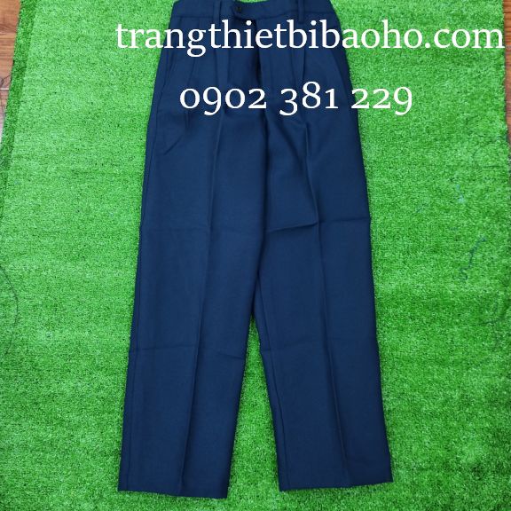 Quần áo bảo vệ tay dài màu xanh (áo vải xi - quần casme)