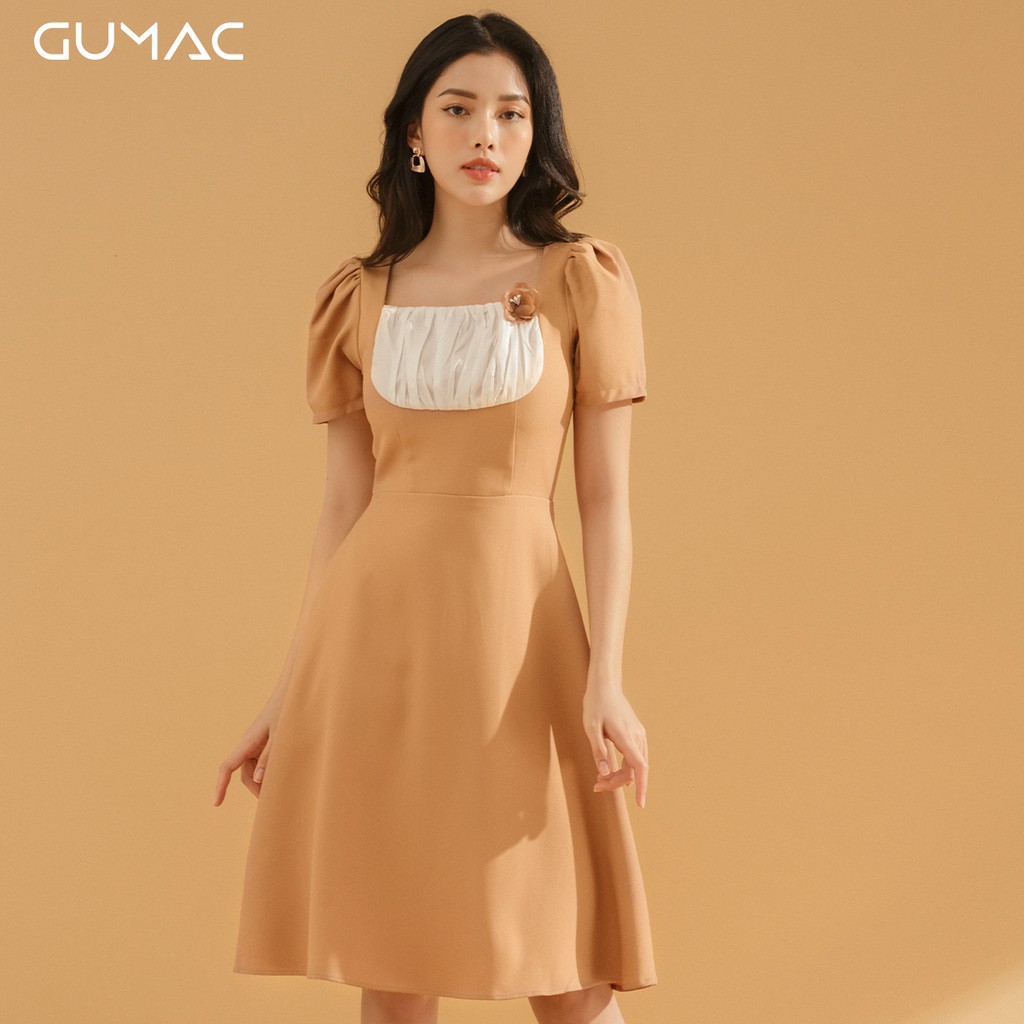 [Mã MABR07062 giảm 8% tối đa 50K đơn từ 249K] Đầm rã đô xếp nhún DA733 GUMAC