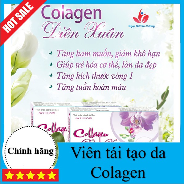 Viên tái tạo da collgen Diên Xuân LOẠI TỐT NHẤT giúp xóa nếp nhăn cho da căng mịn | BigBuy360 - bigbuy360.vn