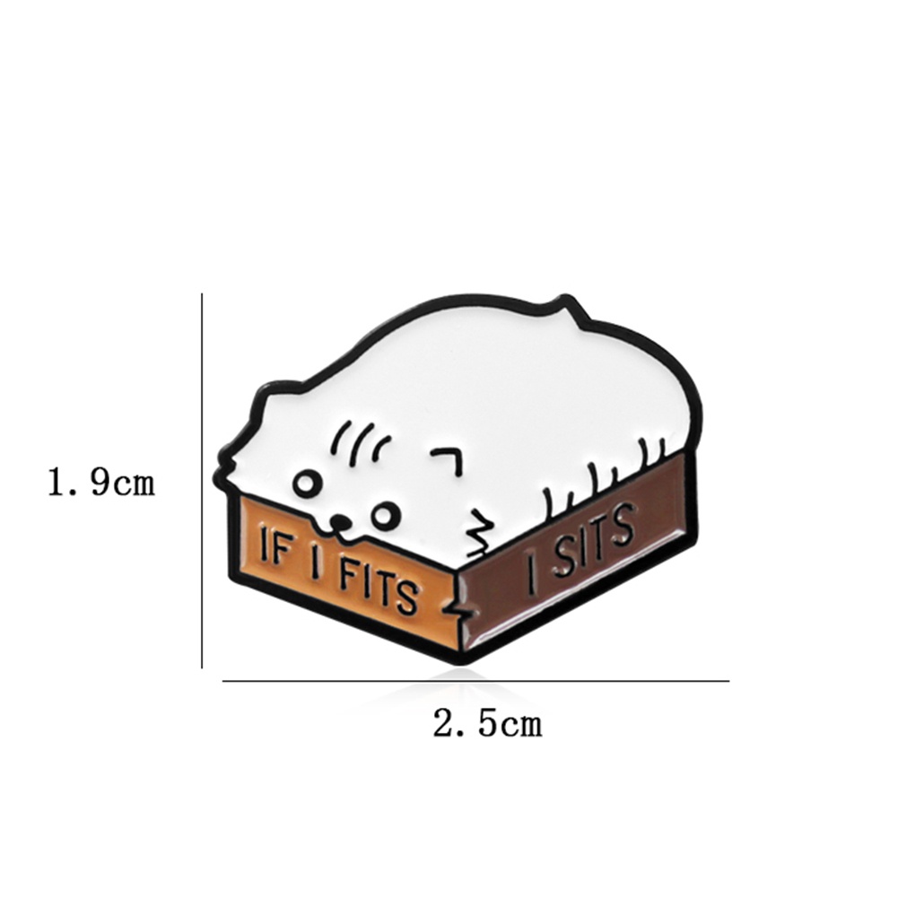 Ghim cài áo bằng kim loại tráng men họa tiết chữ tiếng anh If I Fits I Sits