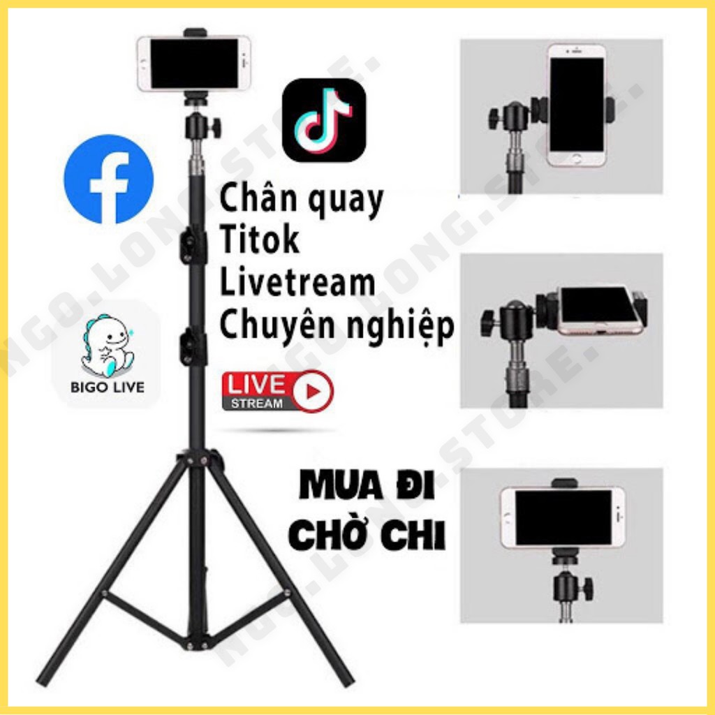 Đèn Livestream size 26 cm và chân 2m Hỗ Trợ Chụp Ảnh Make up Trang Điểm nhiều Chế Độ Sáng