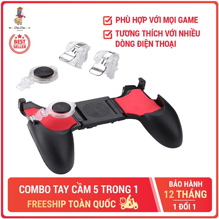 Tay Cầm Chơi Game, Tay Cầm Chơi Game Điện Thoại 5 trong 1 ,JOTO