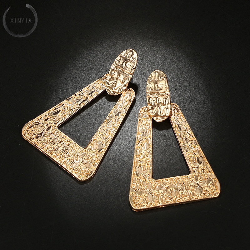 Trendy Punk Women Vintage Dangle segitiga Drop Earring