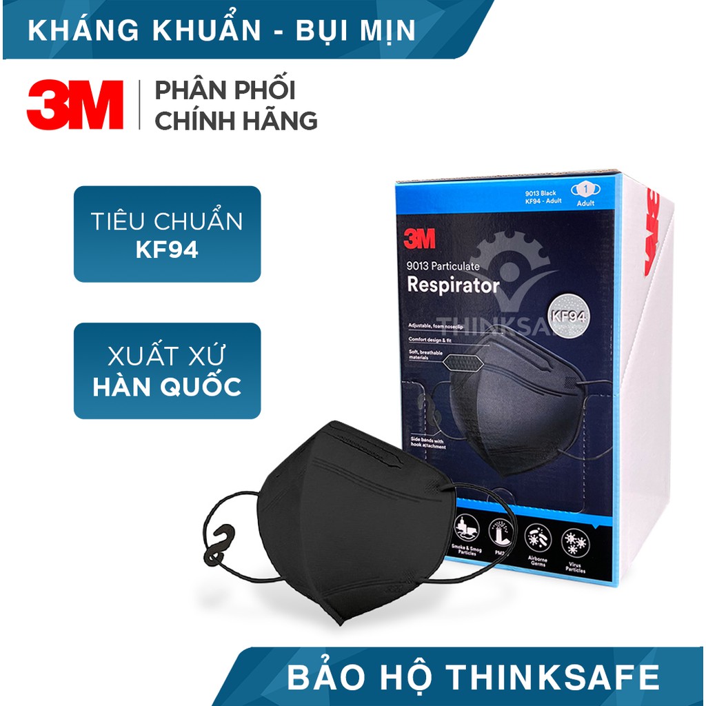 Khẩu trang hàn quốc 3M Thinksafe, kiểu dáng 3D thời trang, vải kháng khuẩn màu trắng, khẩu trang 3M chính hãng - 3M 9013 | BigBuy360 - bigbuy360.vn