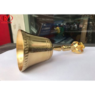 Chuông lắc chày kim cang đồng vàng