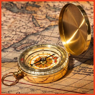 [Tp.HCM] La bàn Compass bỏ túi dã ngoại chất liệu đồng thau