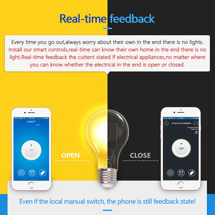 Công Tắc Wifi hẹn giờ sonoff Basic Không Dây