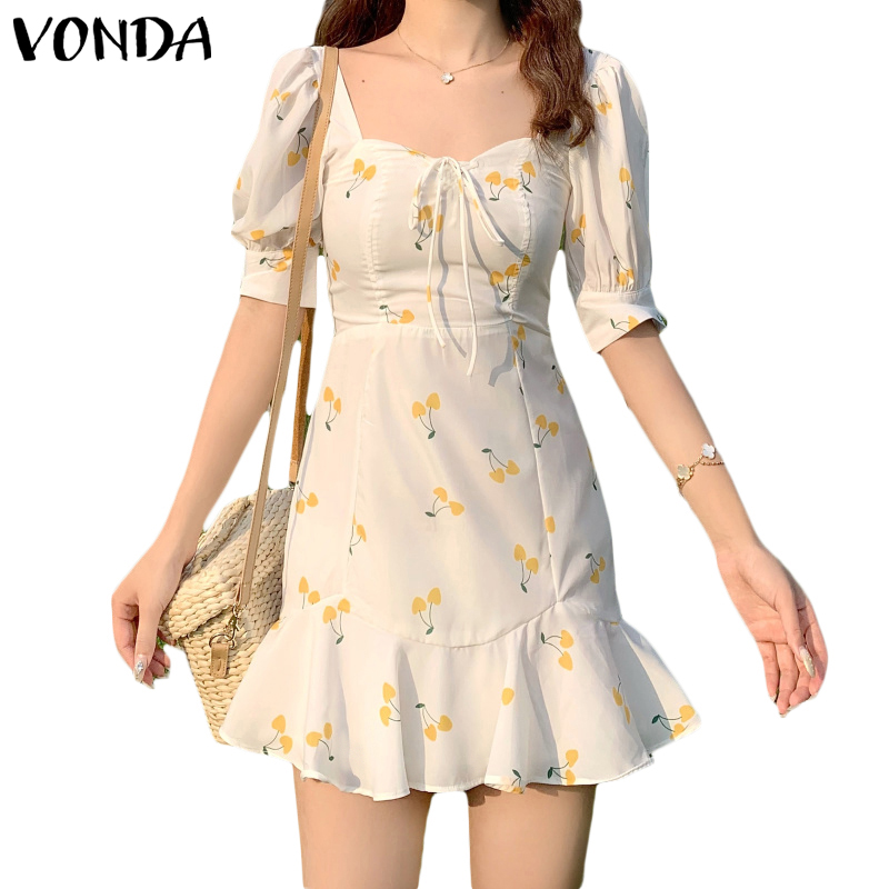 Đầm Vonda Tay Lửng Màu Trơn Ngọt Ngào Trẻ Trung Cho Nữ