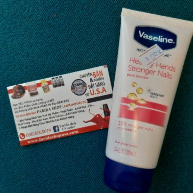 KEM DƯỠNG DA TAY VÀ MÓNG VASELINE Healthy Hands Stronger Nails Lotion 88ml TỪ MỸ.mẫu mới