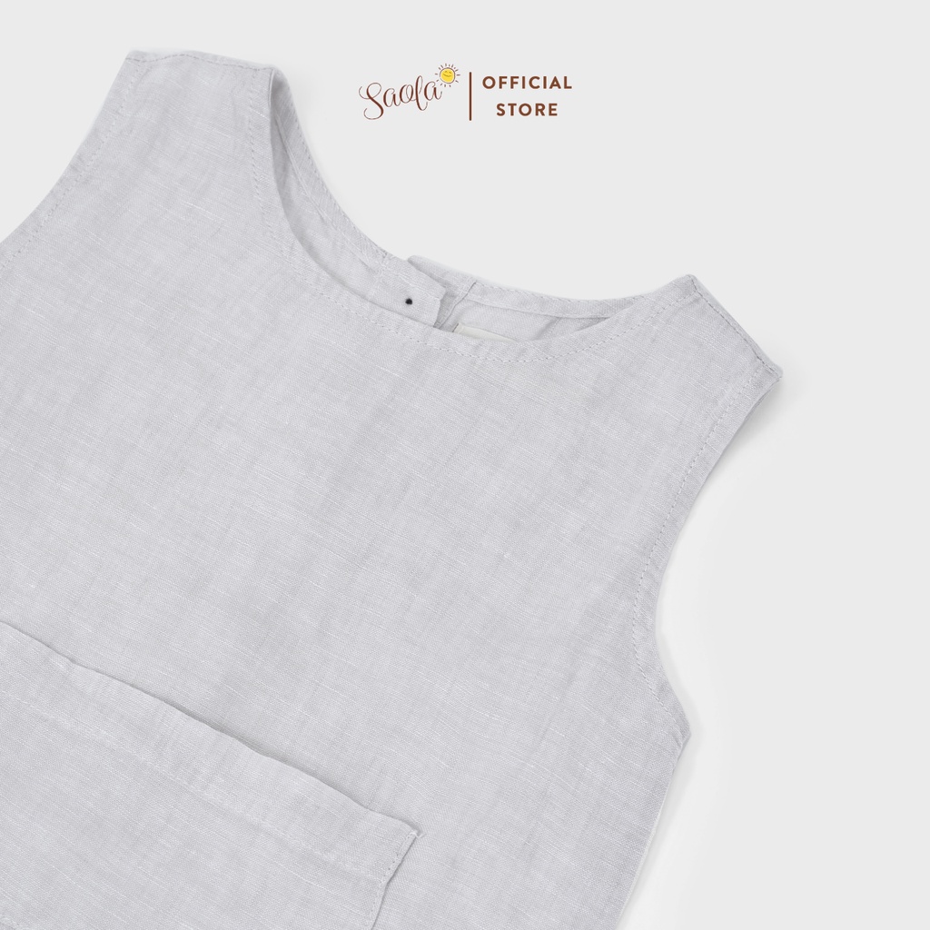 Bộ Áo Quần Linen Thoáng Mát Cho Bé Trai / Bé Gái - AMY SET - SEL009 - SAOLA KIDS CLOTHING