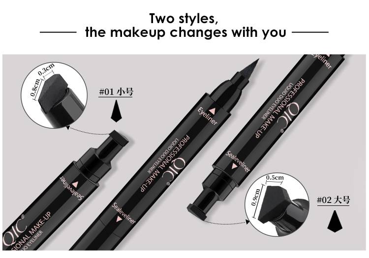 [Ready Stock] 1pc 2in1 Black Easy Eyeliner Wing Seal Stamp Pencil Quick Dry Waterproof Makeup (ifan) | BigBuy360 - bigbuy360.vn