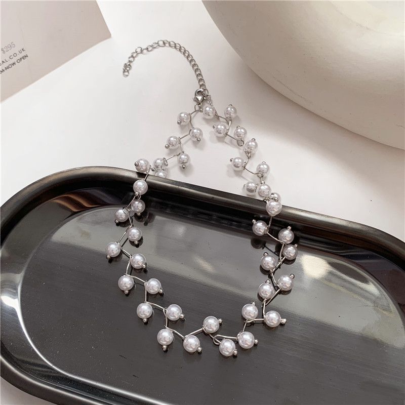 Vòng Cổ Choker Đính Ngọc Trai Kiểu Hàn Quốc Xinh Xắn Cho Nữ