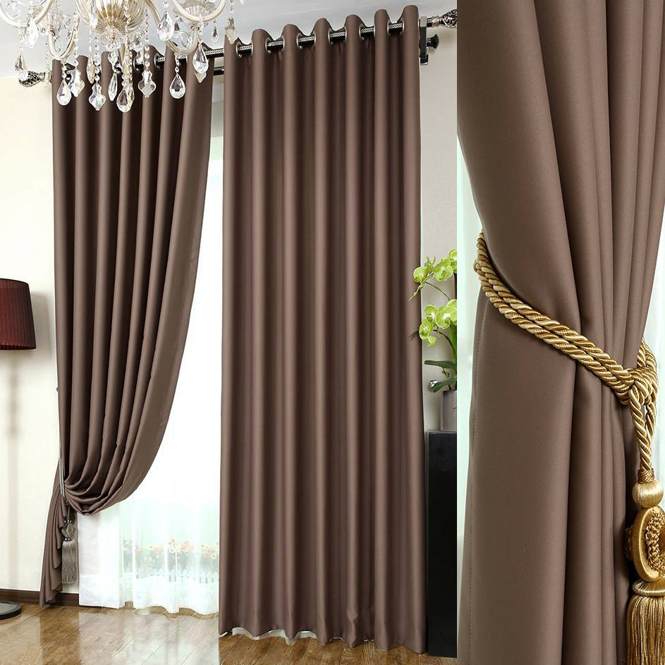 [Nâu đất ấm cúng] Rèm cửa sổ chống nắng Loại 1, vải treo tường trang trí decor phòng ngủ