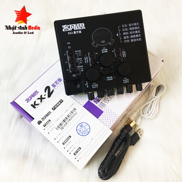 Sound card thu âm livestream chuyên nghiệp XOX KX2 phù hợp với tất cả mic thu âm bh 6 tháng