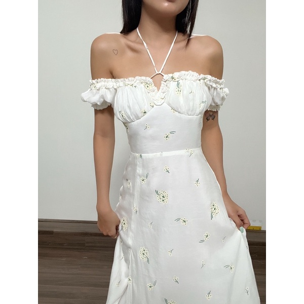 Beachclub-Heli midi dress