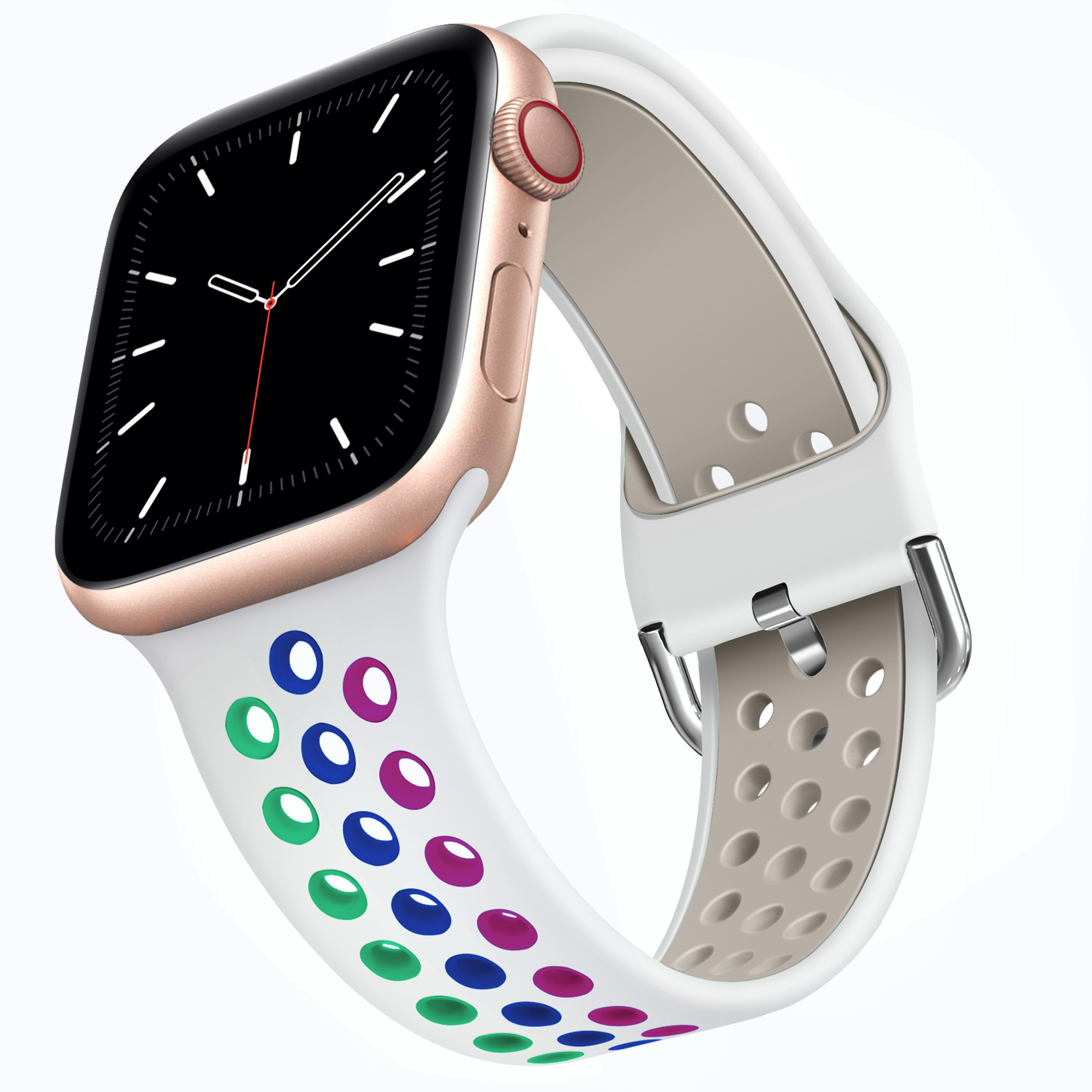 For Apple Watch Strap series 6 5 4 3Nike two-color silicone 38/40/42/44mmiwatch  strap