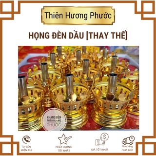 Họng đèn dầu màu vàng đồng dùng thay thế có đường kính 3,1cm đẹp