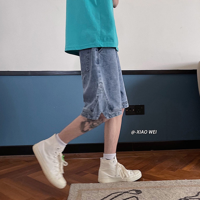 Quần Short Denim Ống Rộng Size Lớn Thời Trang Xu Hướng Cho Nam