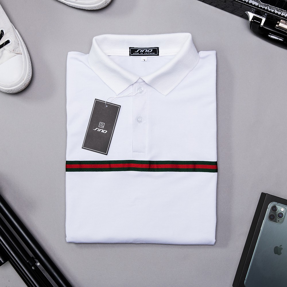 Áo phông nam trơn thêu họa tiết lá AP00004 | BigBuy360 - bigbuy360.vn