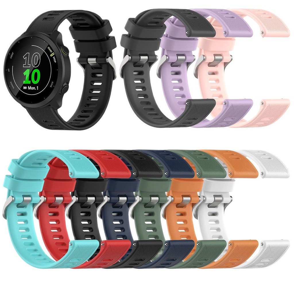Dây đeo silicon 20mm cho garmin Forerunner 158 55 245 245m 645 Vivoactive 3 / Garmin Venu Sq