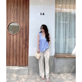 Áo Satin Cổ Rúm HQ🥰