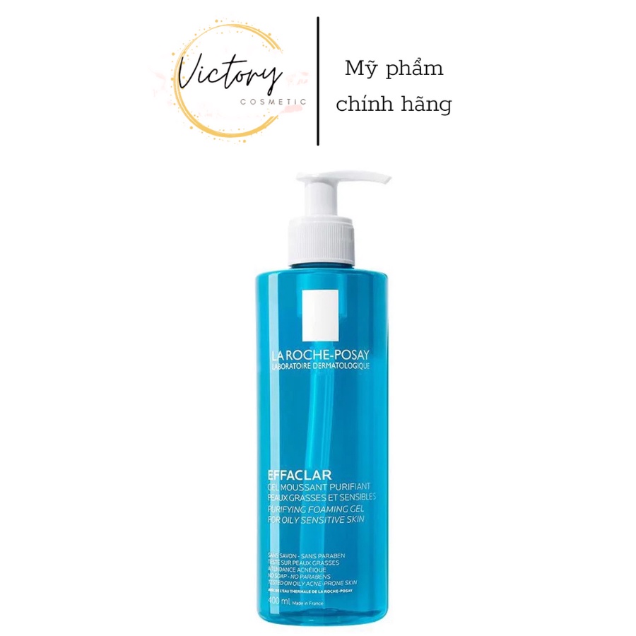 Gel rửa mặt tạo bọt làm sạch da dành cho da dầu nhạy cảm La Roche-Posay Effaclar Purifying Foaming Gel 50ml